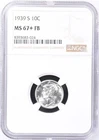 1939 S Mercury Dime NGC MS-67+ FB SEMI PL