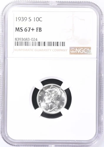 1939 S Mercury Dime NGC MS-67+ FB SEMI PL