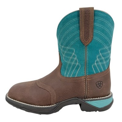Ariat Womens Leather/Suede Dark Cotage Turquoise Anthem Shortie
