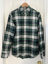 Men's J.Crew Broken-In Oxford Classic Fit Shirt - Green Tartan