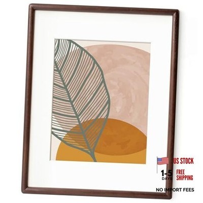 11 x 14 Frame - Rounded Corner 11x14 Picture Frame Matted to 11x14 - 1P Walnut