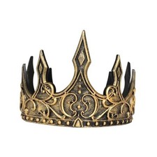Soft King Prince Crown, Adjustable Royal Crown Medieval King Costume