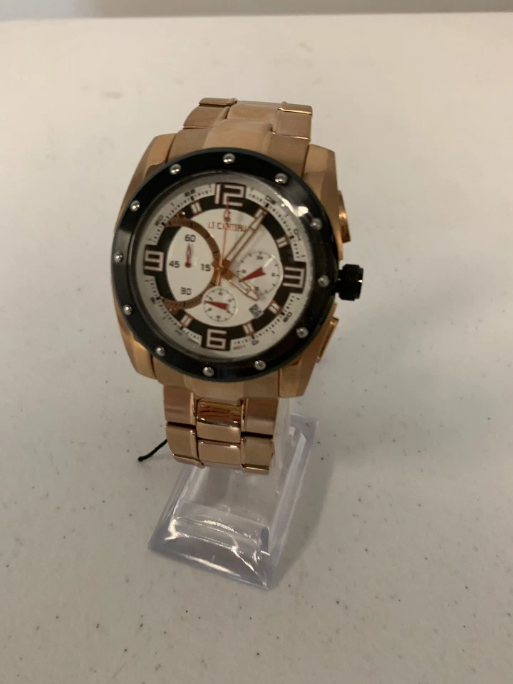 Le Chateau Men's 5703 Sports-Dimamica Chronograph Stainless Steel Watch - NIB - image 2 of 4