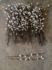 Set/50 Primitive 7" 7 inch Bright White Pip Berry Garland Picks Wedding Pips