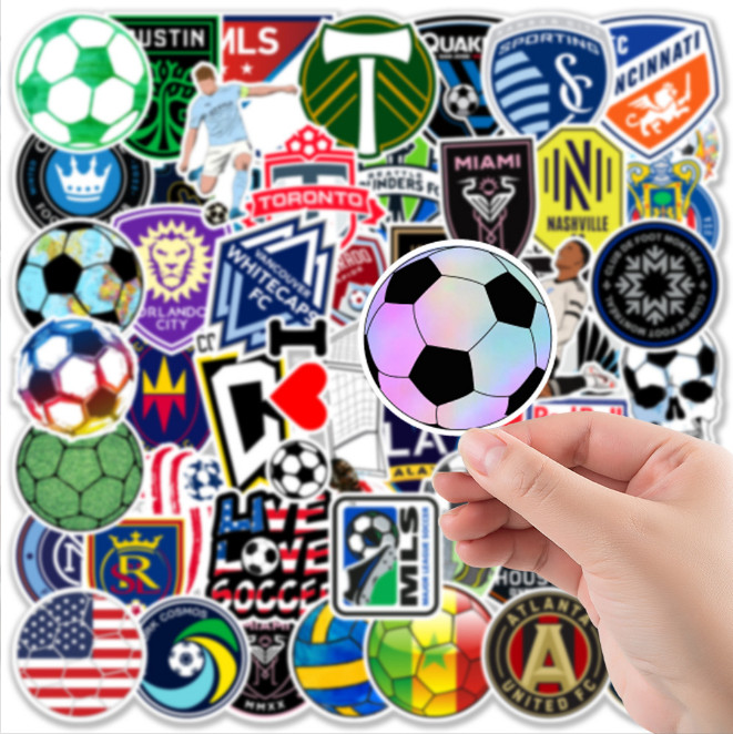 50pcs Waterproof Vinyl Stickers MLS Teams LOGO Soccer Luggage Phone Laptop Car