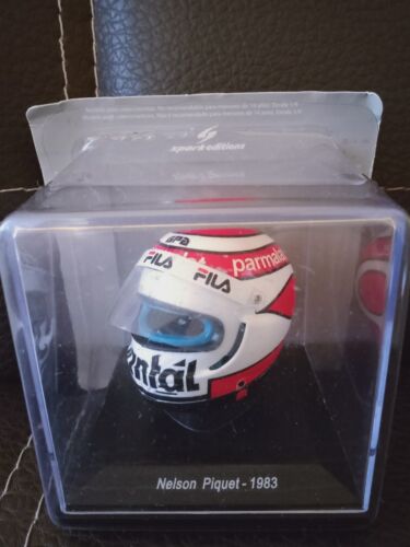 F1 Collection x Panini - Nelson Piquet 1983 - MINI HELMET w/Display Case - 1:5 - Picture 1 of 3
