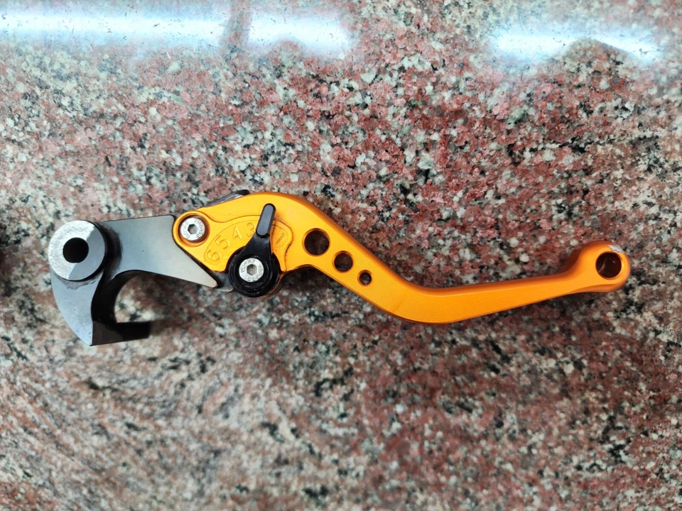 [USED] 2017-2022 Yamaha YZF-R6 MZS Adjustable Brake Clutch Levers Orange - Image 3 of 4