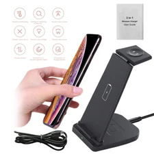 3 in 1 QI Wireless Charger For iPhone and Android, Apple watch, Air pods FAST