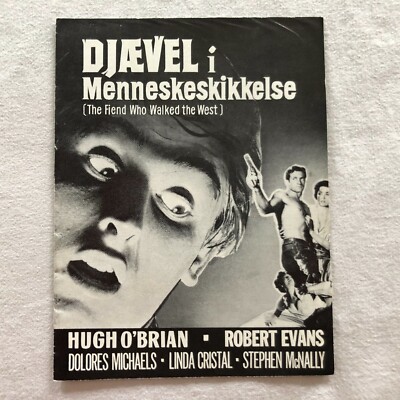 The Fiend Who Walked the West Hugh O'Brian R. Evans 1958 Danish Movie Program