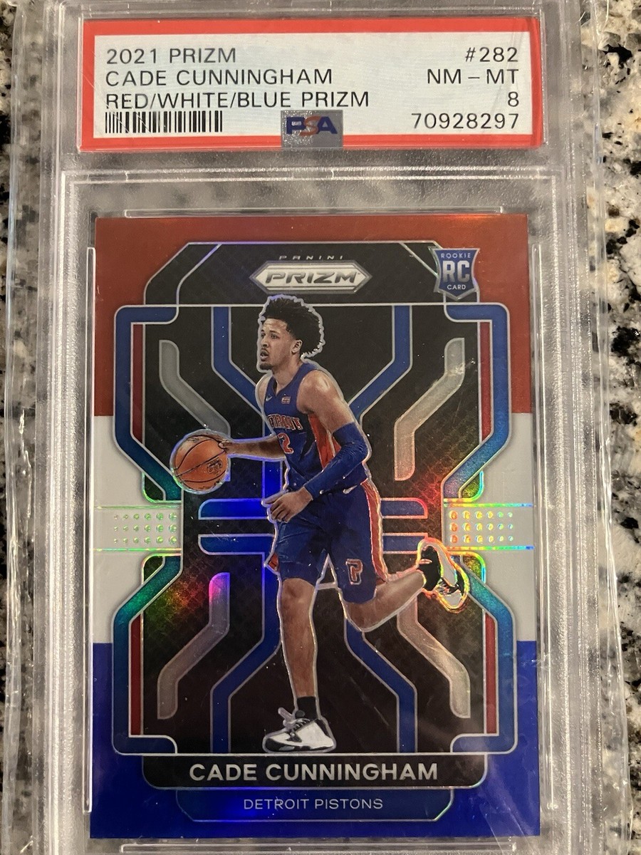 2021-22 Panini Prizm - Cade Cunningham #282 Red White & Blue Prizm