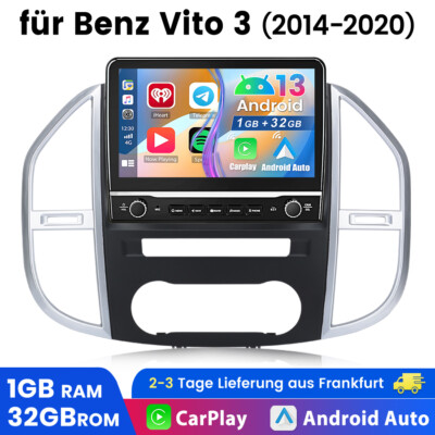 Für Mercedes Benz Vito 3 2014-2020 10'' Android 13 Autoradio Navi GPS CarPlay SWC