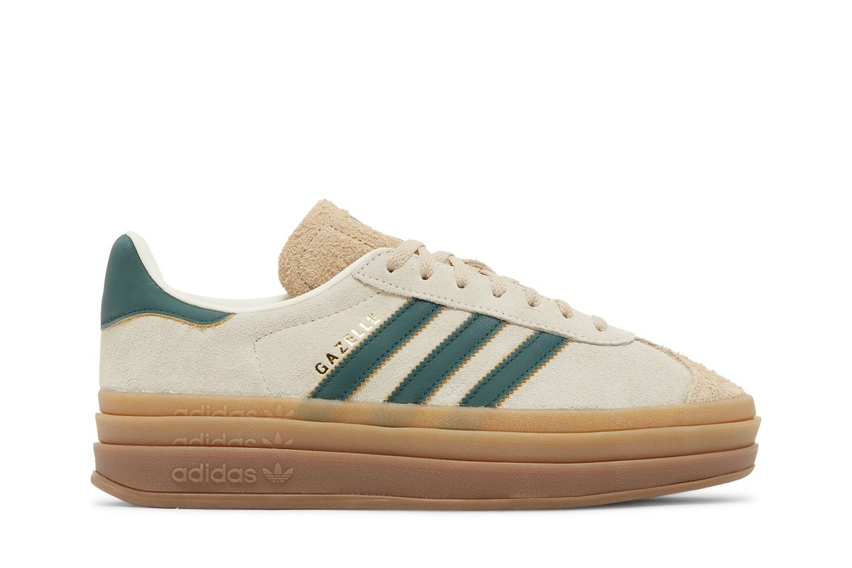 ☆adidas☆ Gazelle Bold W Beige Green ID7056 adidas Gazelle Bold 'Cream Collegiate Green' ID7056 Women's