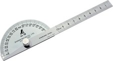 Shinwa 62490 Protractor No. 19 Silver &phi;90 Rod scale 10cm
