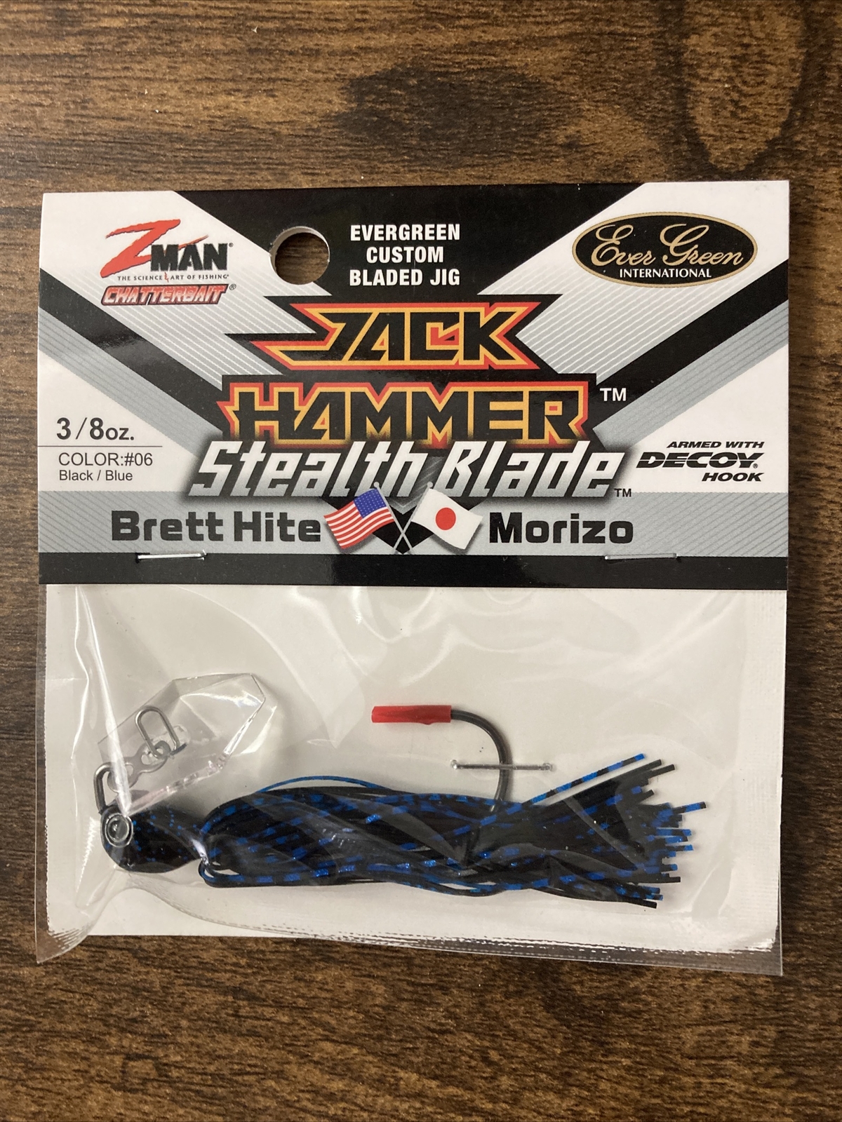 CBSB3806 Zman Chatterbait Jackhammer Stealthblade 0.375 Oz Black Blue