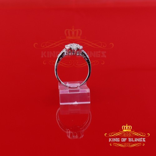 925 Silver 0.59ct Shiny Cubic Zirconia Promise White Heart Womens Ring Size 7 - Picture 6 of 12