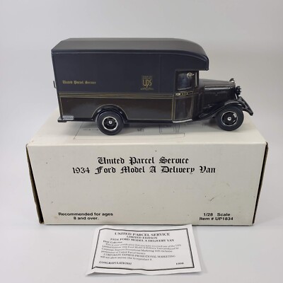 UPS 1934 Ford Model A Delivery Van 1:28 United Parcel Service #UP1834 Diecast