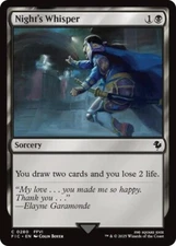 NM Night's Whisper, MTG, Final Fantasy Commander, Magic the Gathering, 280