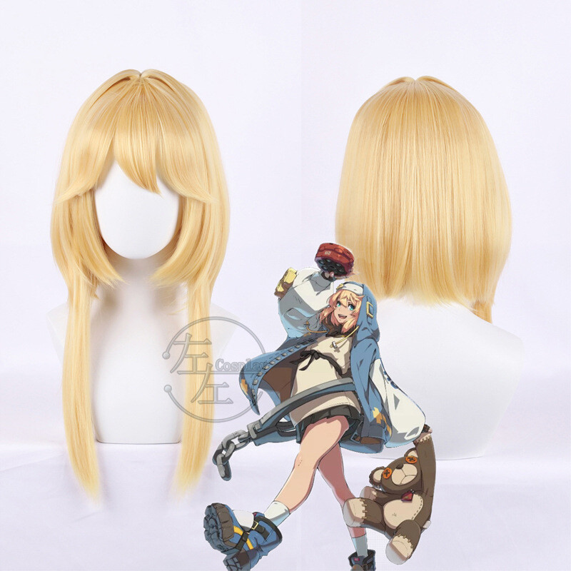 Peluca Cosplay Guilty Gear Bridget Pelo Corto Fiesta Sintético Disfraz Pelucas