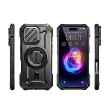 For Apple iPhone 16 Pro (6.3") SUPCASE Magnetic Case Stand Shell w/ Camera Cover