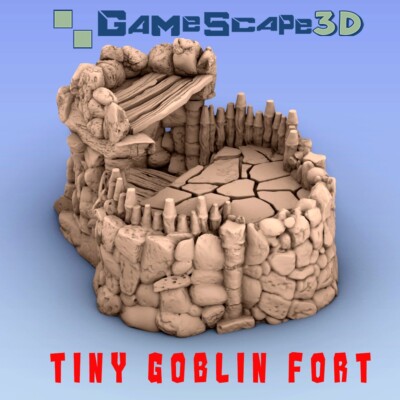 Small Goblin Fort - Stone Structure - Mini Terrain Building - Tiny Outpost