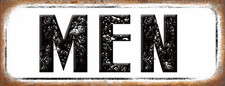Men Metal Sign, Restroom, Retro, Rustic, Vintage
