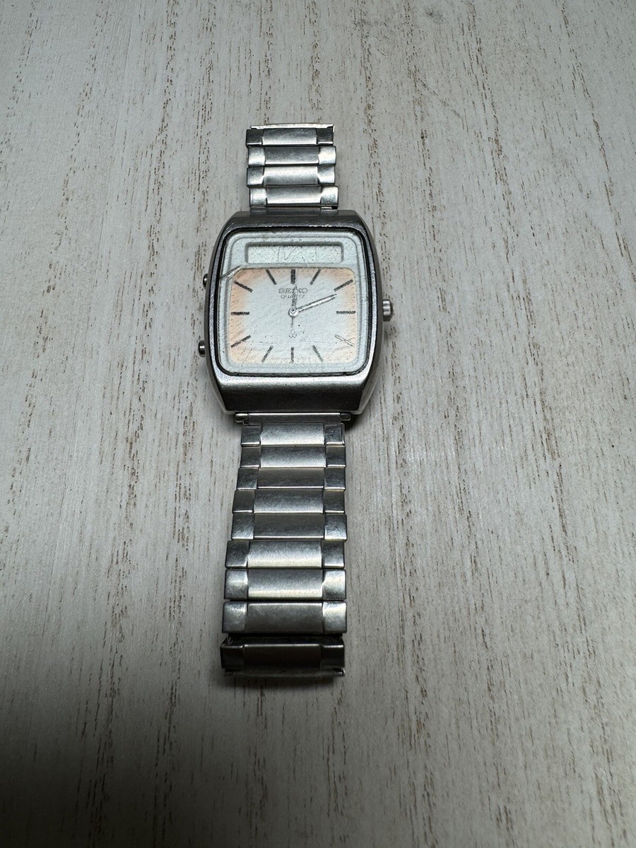 Vintage Seiko H357-5109 Japan 7 Jewels Seiko Ana Digi Alarm