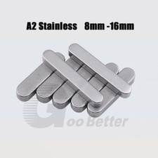 8mm-16mm Feather Keys Parallel Keys Pins Round End Drive Shaft Stainless A2