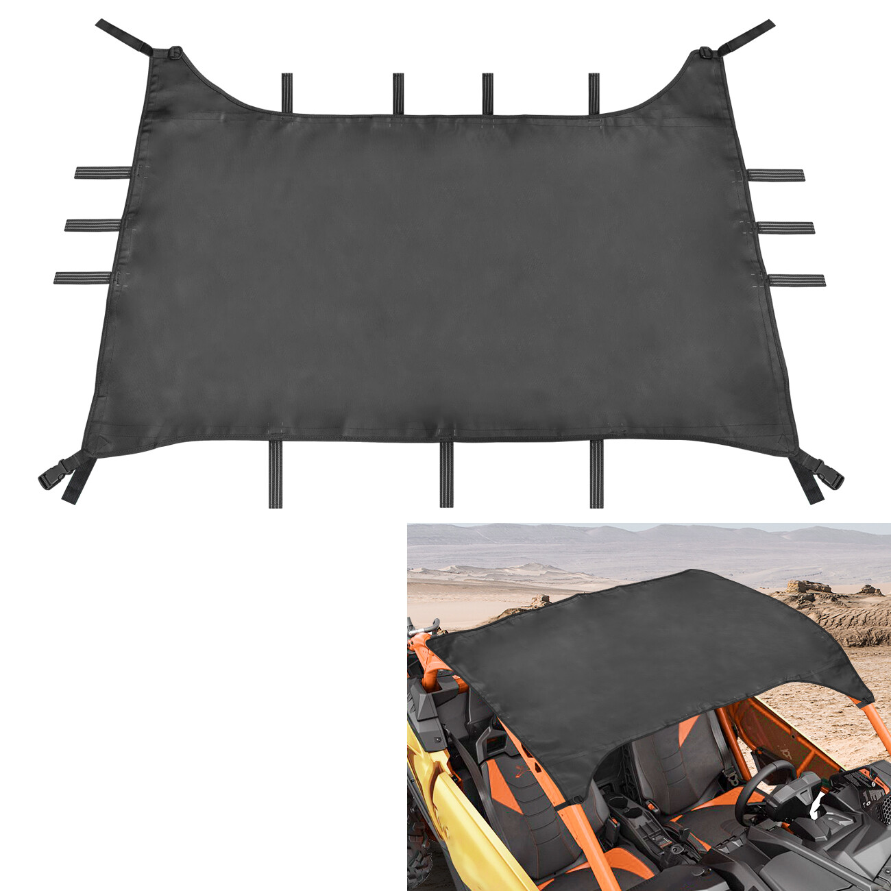 Waterproof Sunscreen Soft Roof Top Cover for Can-Am Maverick X3 2017-2024
