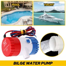 1100GPH 12V Electric Marine Submersible Bilge Sump Water Pump to Boat Yacht pool