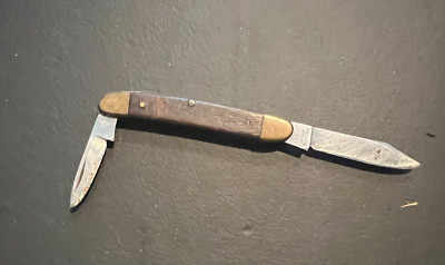 Vintage Sharp 250 Custom Crafters 2 Blade Pocket Knife Good storage item