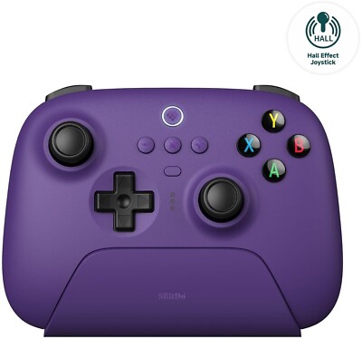 8BitDo Ultimate 2.4G Wireless Controller Hall Effect mit Ladestation Lila für PC