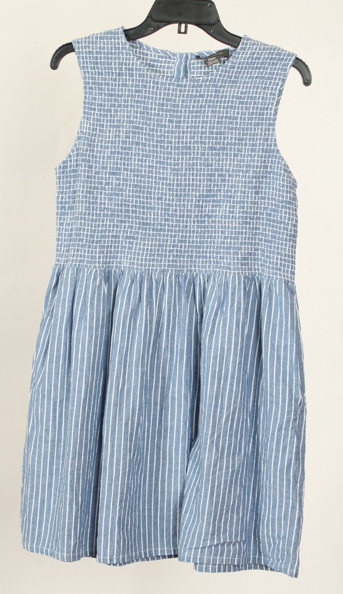 french connection striped cotton dress Pure Cotton Striped Knee Length Shirt Dress