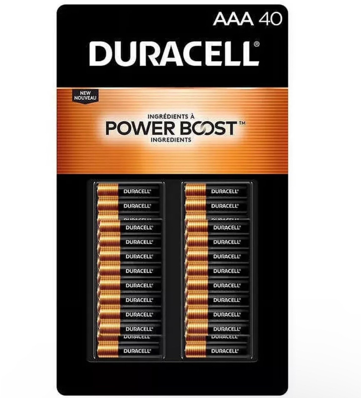Duracell Coppertop Alkaline AAA Batteries 40-Count Pack Brand New-image