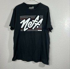 usa made NEFF t-shirt XL print spell out 3D skate streetwear Vintage XL