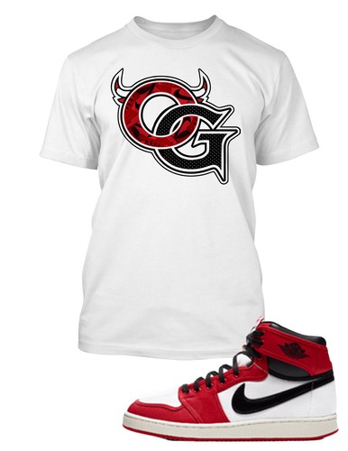 OG Sneaker Tee Shirt al rock con air Jordan 1 KO Chicago PRO Club T-shirt  personalizzata | eBay