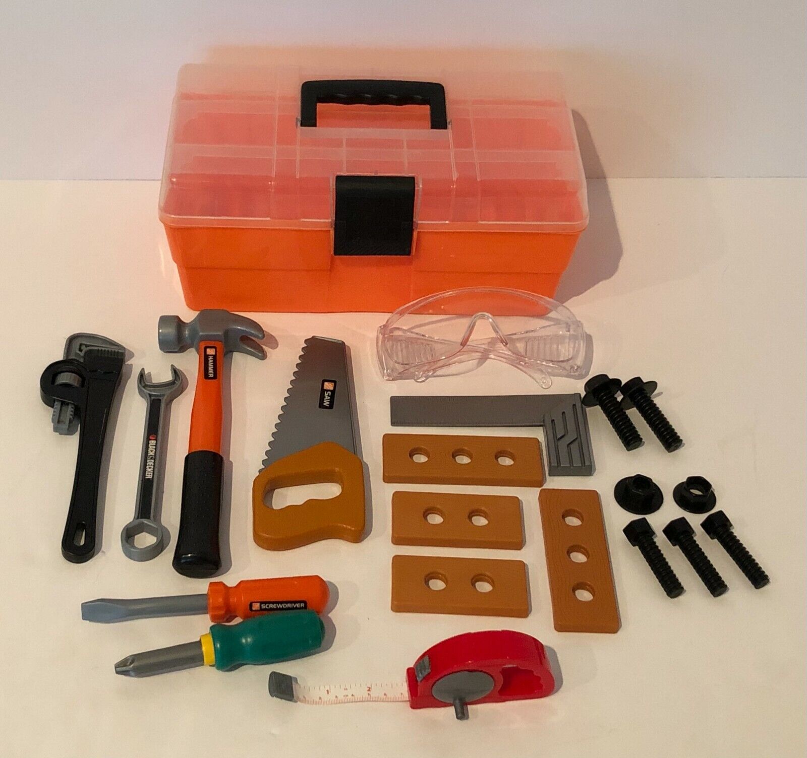 THE HOME DEPOT 10 Piece Wood Set Real Tools For Kids Damage to Box $75.00 -  PicClick