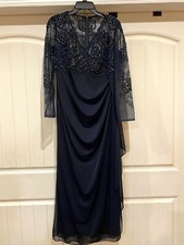 Beaded V-Neck Evening Gown (Imported)