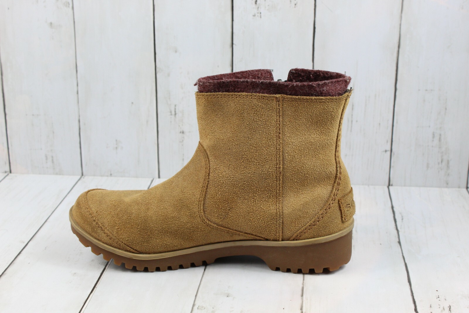 Sorel Women’s Size 7 Meadow Zip Waterproof Boots Tan Brown Suede NL2189-286 Rare image 3