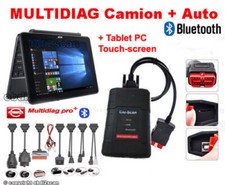DIAGNOSI AUTO PROFESSIONALE MULTIMARCA 2026 + TABLET PC + CAVI ADATTATORI OBD2