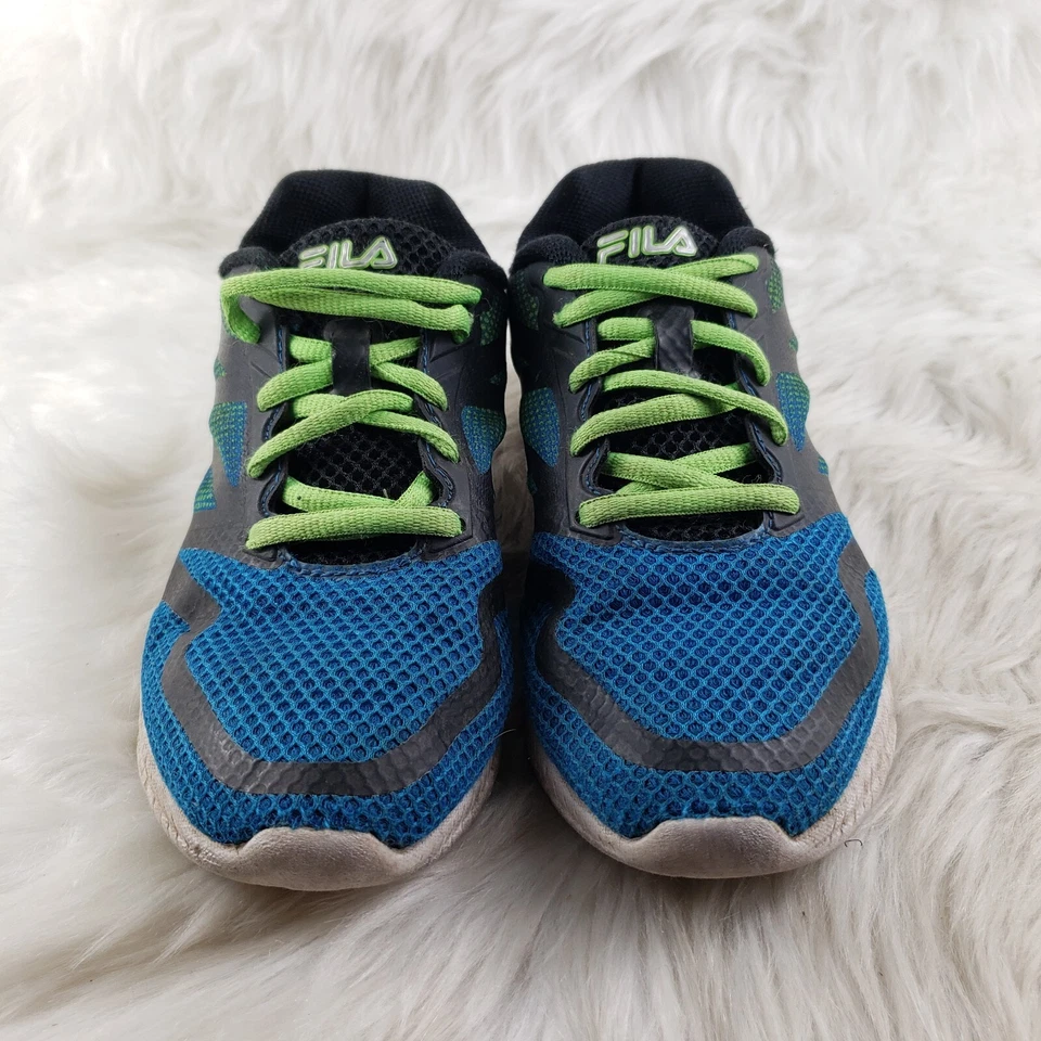 FILA Black Blue Green Kids Play Shoes Size US 3 - Image 4 of 4