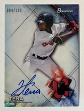 Jose Tena 2021 Bowman Sterling Prospects Wave Refractor Auto Autograph 094/125