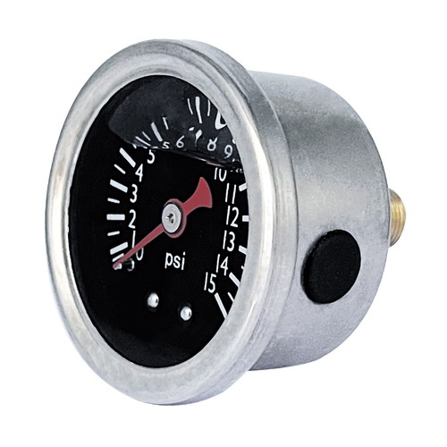 Liquid 0-15psi Fuel Pressure Gauge Regulator Gauge 1/8" NPT W/ 6AN Adapter - Picture 6 of 14