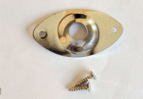 Quality Input Output Jack Plate Square & Oval 4 Epiphone Ibenaz Washburn Guitar - Picture 17 of 29