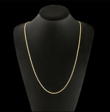 Womens Ladies Curb Necklace Chain Pendant Gold Silver Jewellery Men Wedding Gift