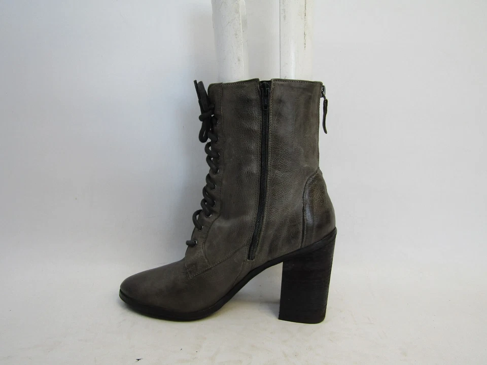 Botín botín Boutique 9 para mujer talla 10 M de cuero gris oscuro con cremallera y tacón con cordones Foto 2 de 4