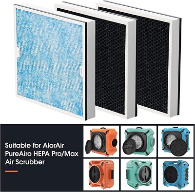 new AlorAir 3 Pack 2 in1 /HEPA/Activated Carbon air Filter Replacement Set for