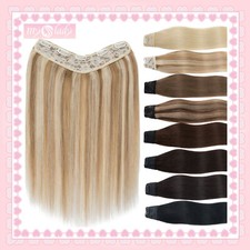 One Piece U Part Clip in 100 Remy Human Hair Extensions 3/4 Full Head Highlight