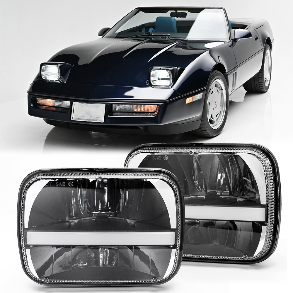 Auto Lighting System 5x7 Inch LED Square Projector Headlight Hi-Lo Beam