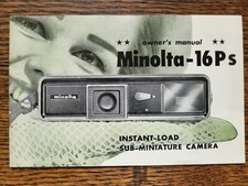 Minolta-16P S sub-minature camera owner's manual complete.  Fine Condition