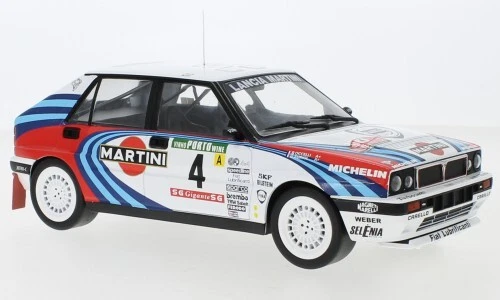 Model car Lancia Delta Integrale 16V Auroil Portugal Rally IXO 18RMC064B 1:18 - Image 4 of 4